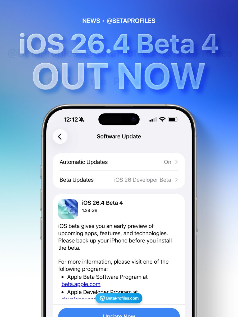 iOS 26.4 Beta 4 resmi rilis