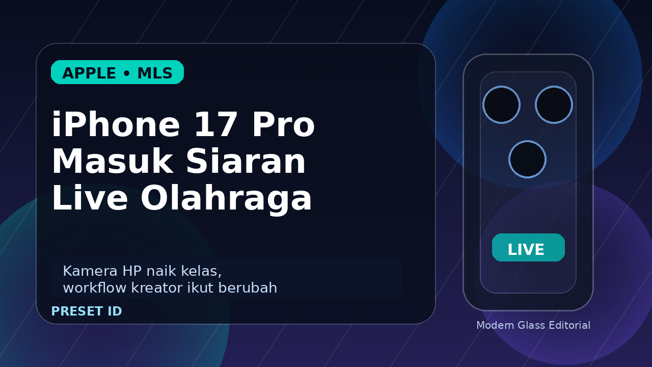 iPhone 17 Pro dipakai untuk siaran live MLS