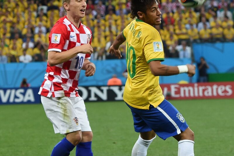 Luka Modrić bermain untuk timnas Kroasia di Piala Dunia 2014
