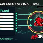 Ilustrasi cara memperbaiki memory OpenClaw agent yang sering lupa