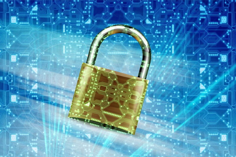Passkeys Keamanan Digital - Ilustrasi Padlock Cybersecurity