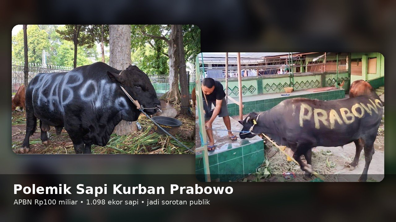 Sapi kurban bertuliskan Prabowo yang menjadi sorotan publik