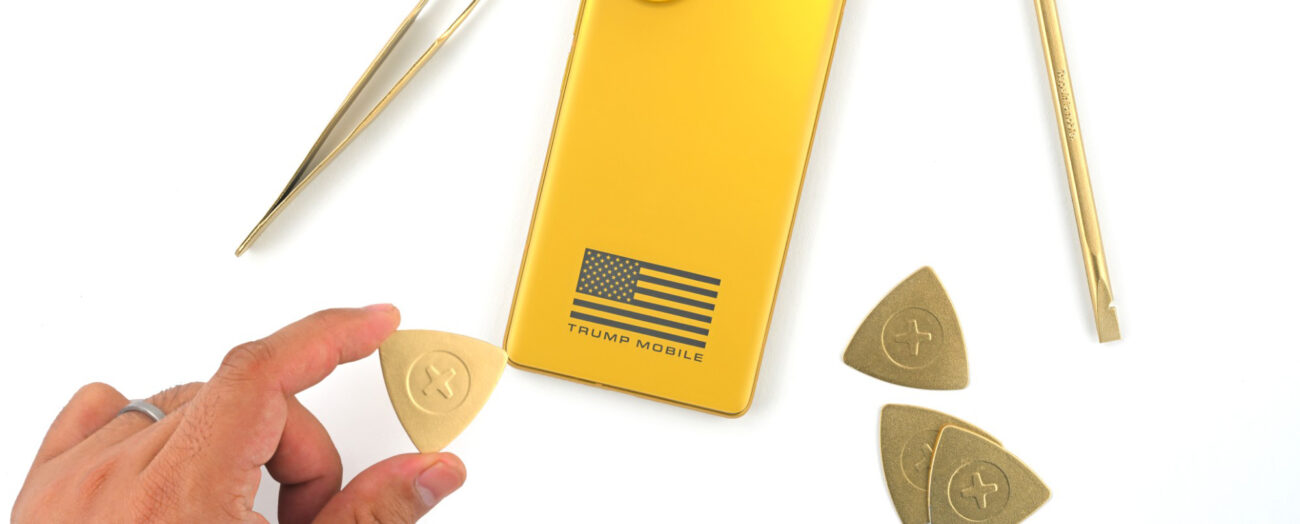 Trump Mobile T1 teardown by iFixit showing HTC U24 Pro internals