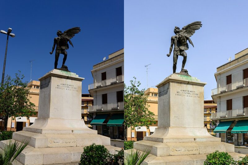 Perbandingan before after preset Lightroom gratis pada foto RAW