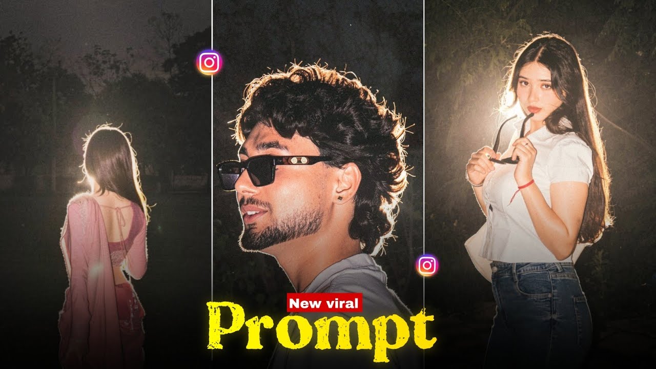Prompt AI edit foto viral Instagram 2026 - hasil Night Light Cinematic dengan ChatGPT