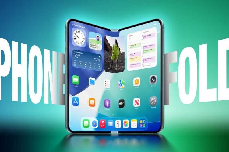 iPhone Fold 2026 concept render dari Apple