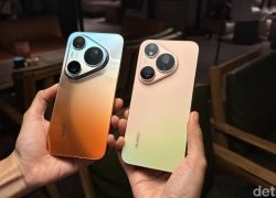 Huawei Pura 90s Pro series dipegang saat acara hands-on