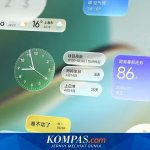 Ilustrasi antarmuka HyperOS 4 dengan desain kaca transparan Soft Light Glass