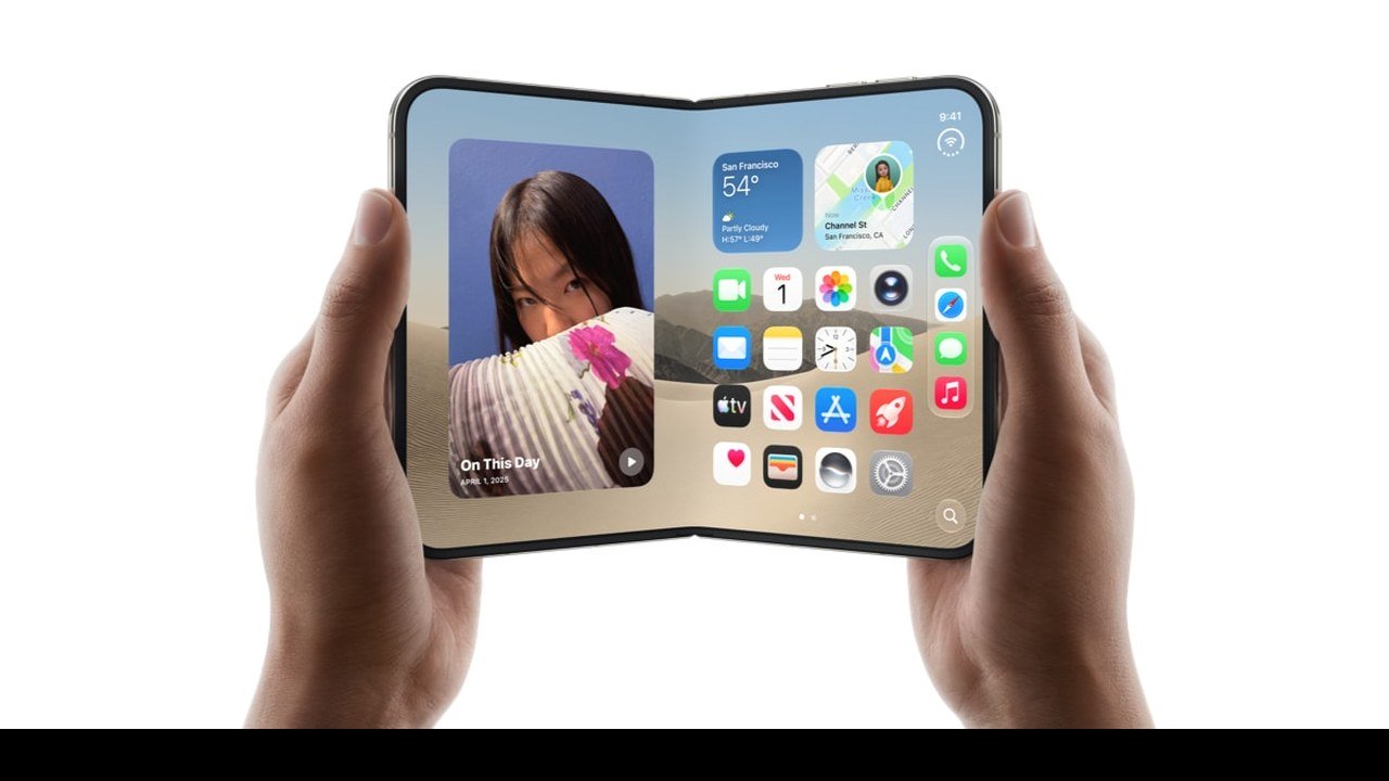 iPhone Duo ponsel lipat pertama Apple dibuka dengan dua layar 7,6 inci dan 5,4 inci
