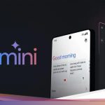 Ilustrasi Google Gemini AI di HP dan laptop