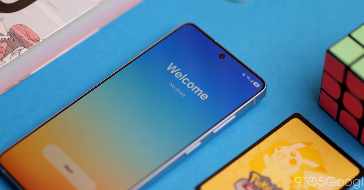 Layar Galaxy S26 menampilkan tampilan sambutan update One UI 9 berbasis Android 17