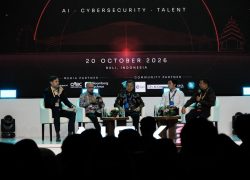 Panel diskusi kriptografi tahan kuantum di AICX 2026, membahas ancaman komputasi kuantum bagi keamanan siber