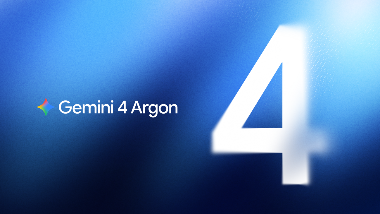 Key art resmi Google untuk model AI Gemini 4 Argon