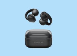 Samsung Galaxy Buds On earbuds clip-on hitam dengan charging case