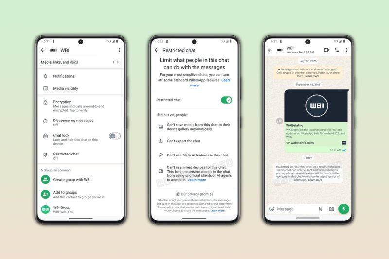 Restricted Chat WhatsApp Mulai Diuji: Chat Terkunci Hanya di HP Utama